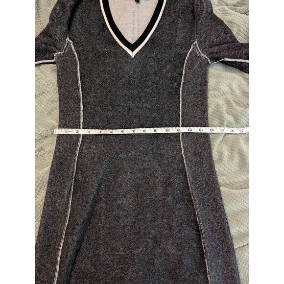 Rag and Bone Women's XS Wool Blend Grey Sweater Style Dress Long Sleeves Mini - Picture 5 of 6